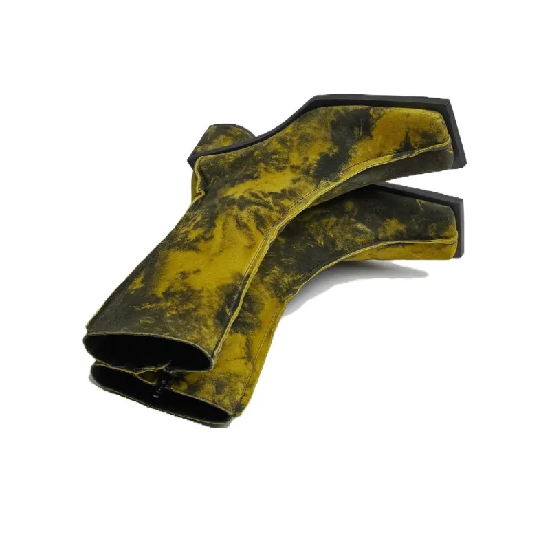 MIISTA Ankle Boots 5cm Women's Yellow-3