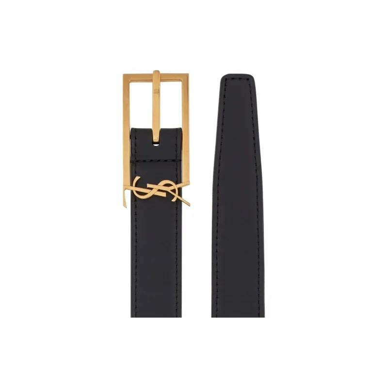 SAINT LAURENT Logo buckle Belt-3