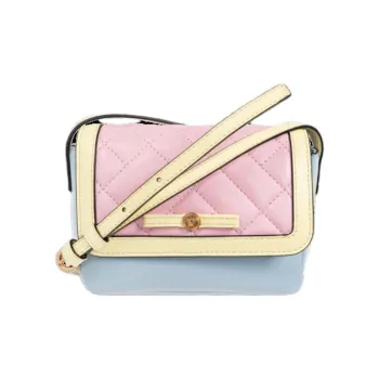 FANSIZHE Leather Shoulder Bag Women's Blue & Pink