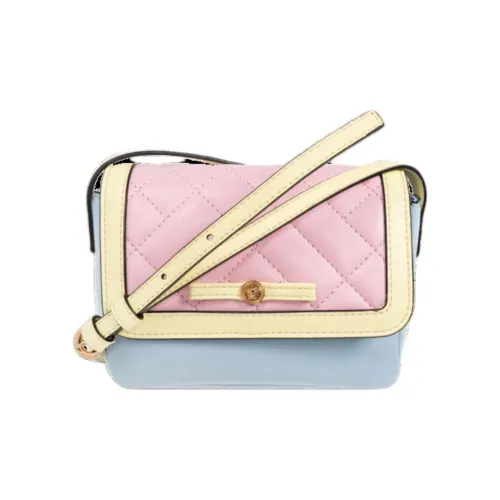 FANSIZHE Leather Shoulder Bag Women's Blue & Pink