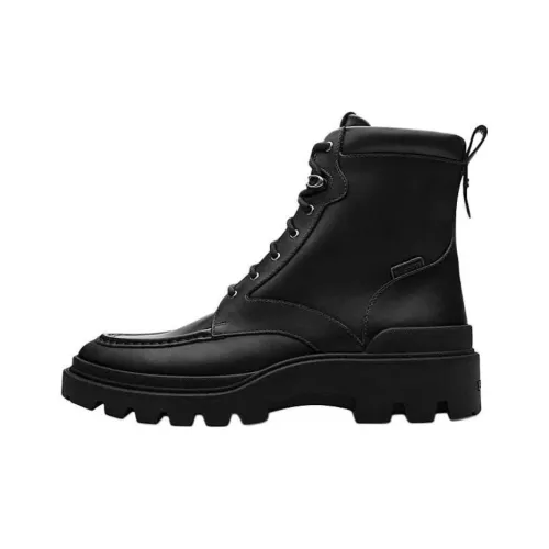 COACH Connor Ankle Boots 4cm Men's Black