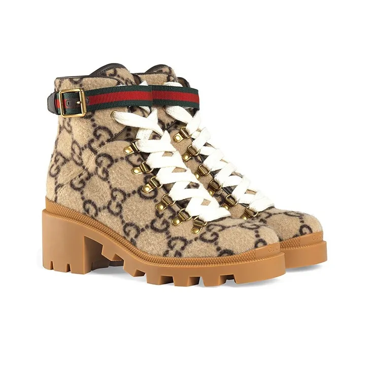 GUCCI GG Wool Ankle Boot-2
