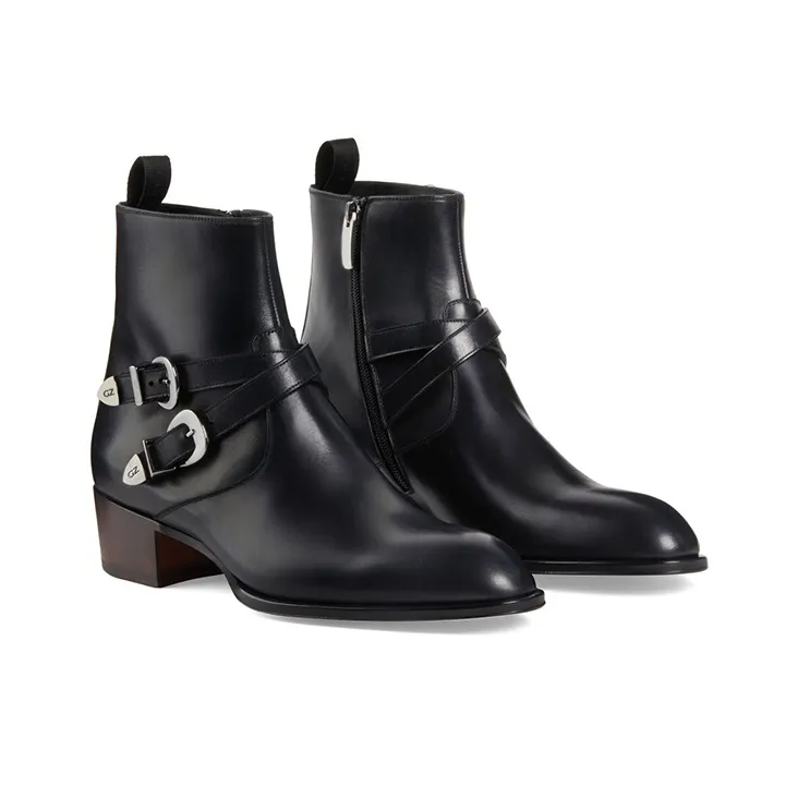 Giuseppe Zanotti/GZ Sheldon Buckle Ankle Boots Men's Black-2