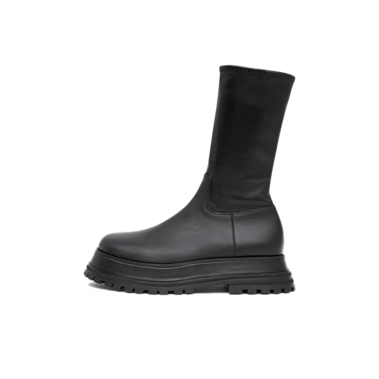 Burberry Leather Boots Black Women's-0