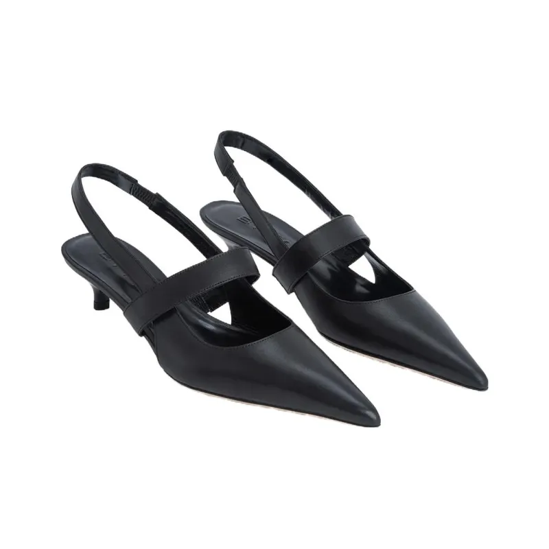 By Far Slim Heel High Heels 4cm Women's Black-2