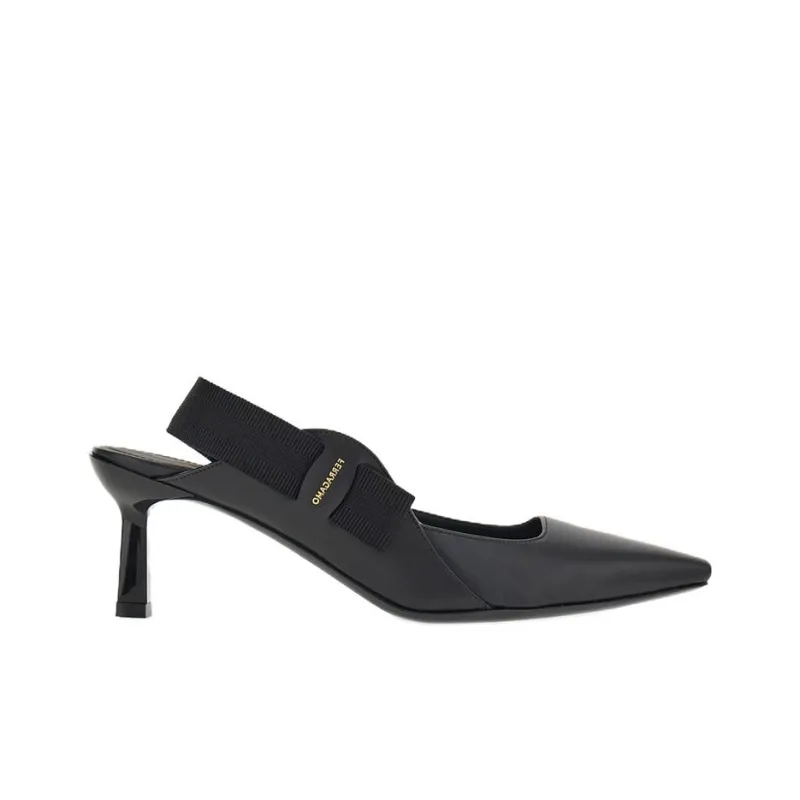 FERRAGAMO Vara Slim Heel High Heels 5.5cm Women's Black-1