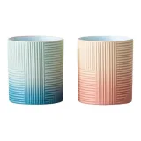 Geometric Pair Cups · Gradient Blue+Gradient Pink