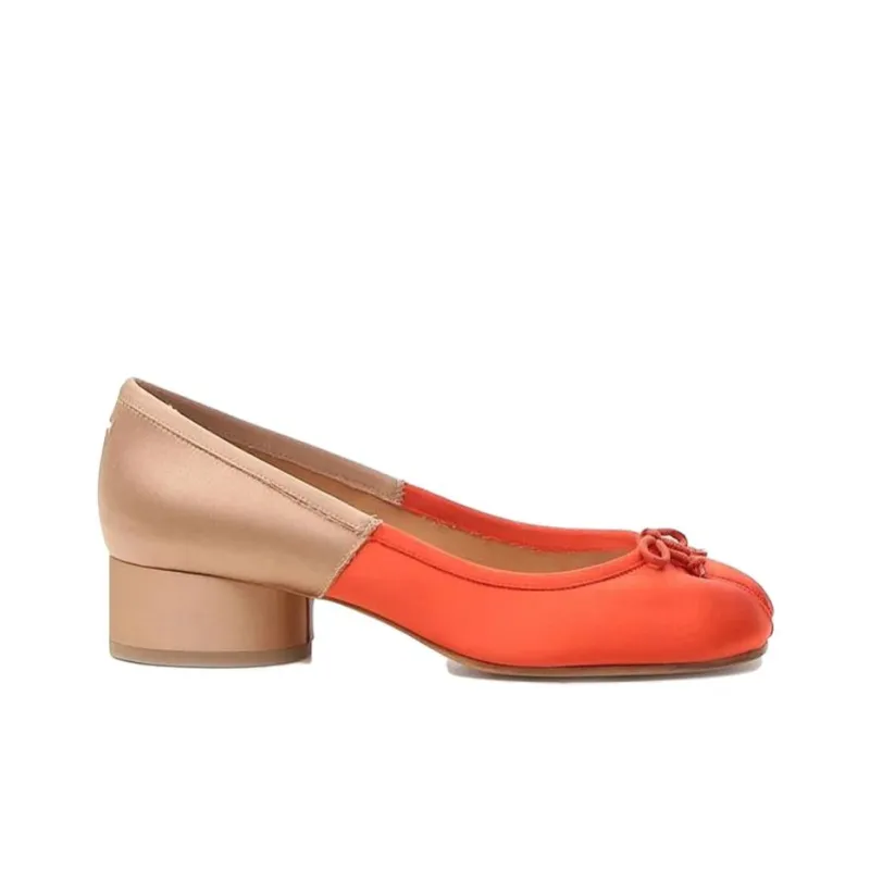 Maison Margiela Tabi High Heels 4cm Women's Orange Beige-1