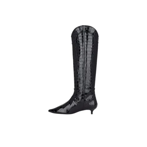 Anine Bing Tall Rae 40mm Crocodile embossed Boots Women's