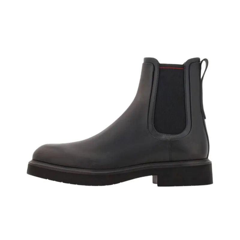 FERRAGAMO Short Chelsea Boots Men's Black-0