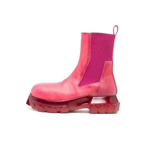 RICK OWENS/RO Short Chelsea Boots Men's Pink