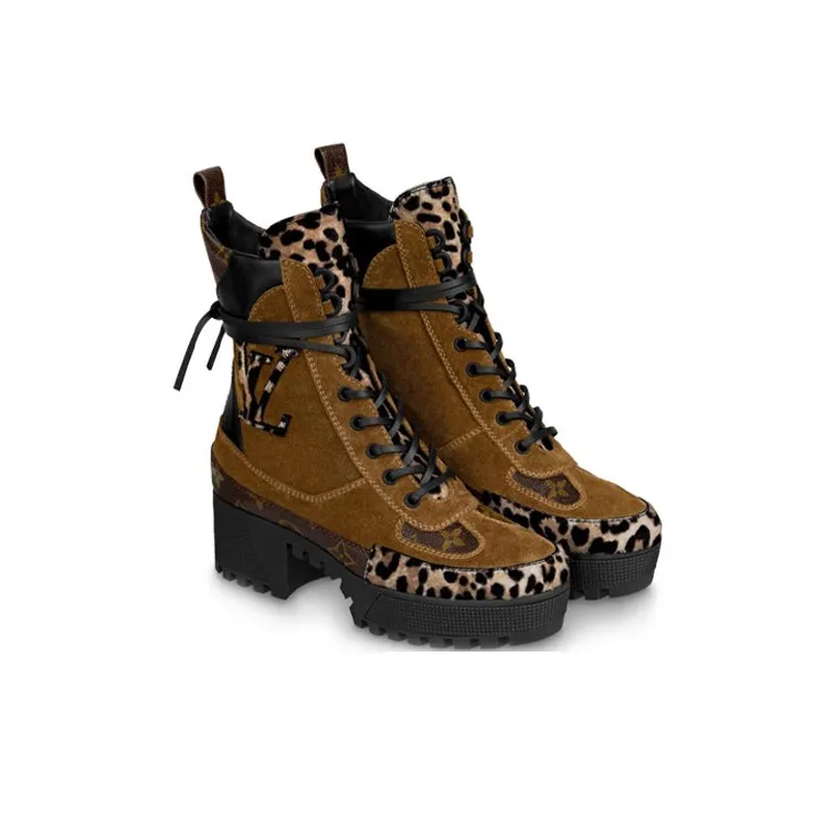 LOUIS VUITTON Laureate Boots 'Brown Yellow' Women's-2