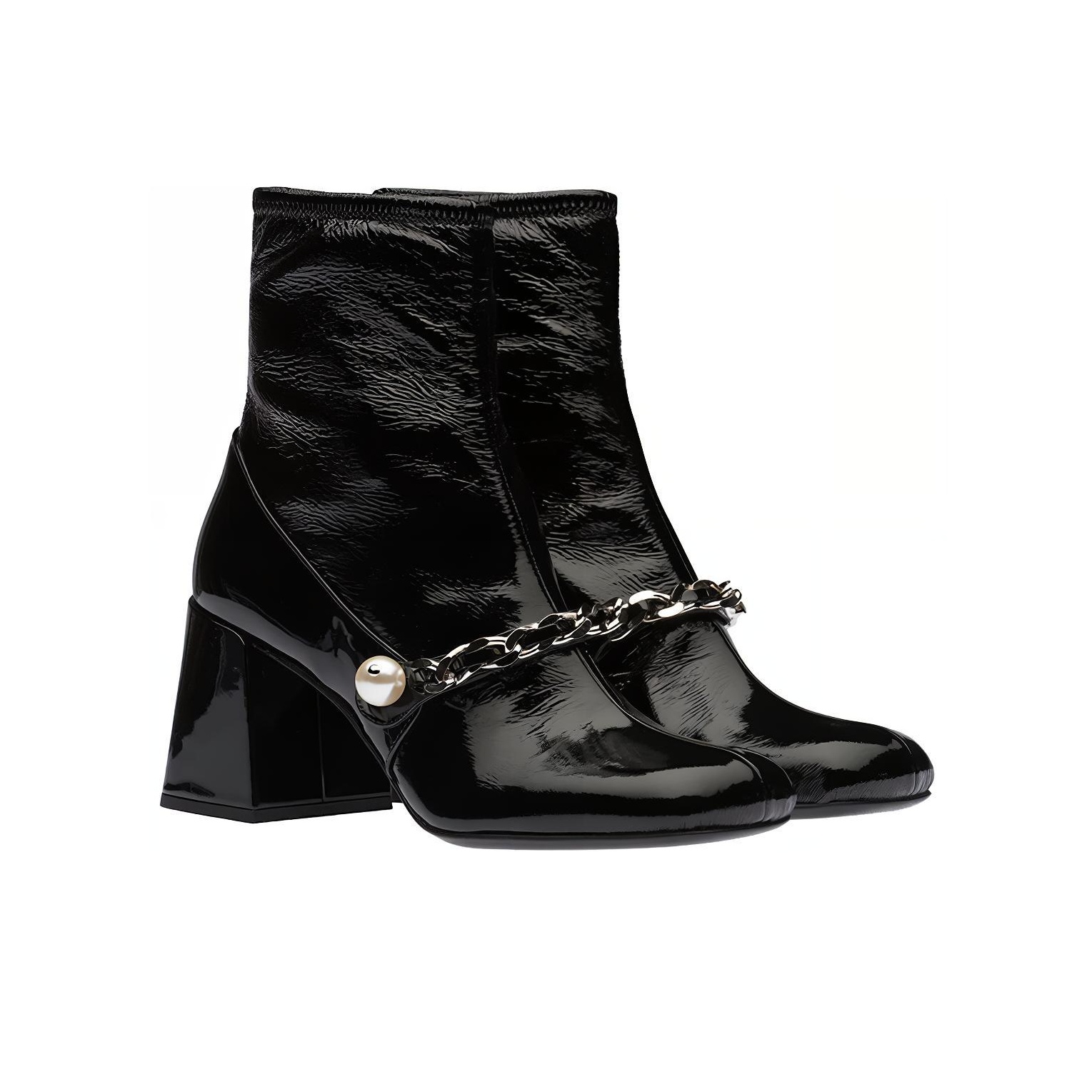 MIUMIU★素敵！BLACK NAPLAK STRETCH ANKLE BOOT IMG_2694.jpg