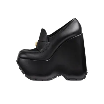 VERSACE Medusa Platform Loafers Black Women's