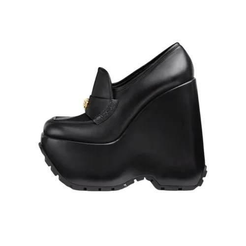 VERSACE Medusa Platform Loafers Black Women's