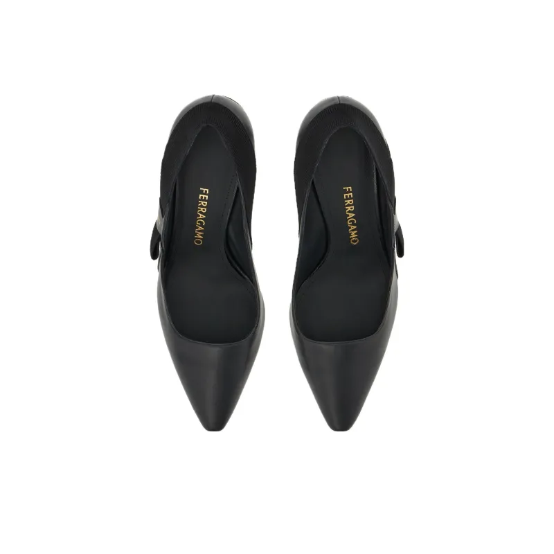 FERRAGAMO Vissia 70mm Leather Pumps-3