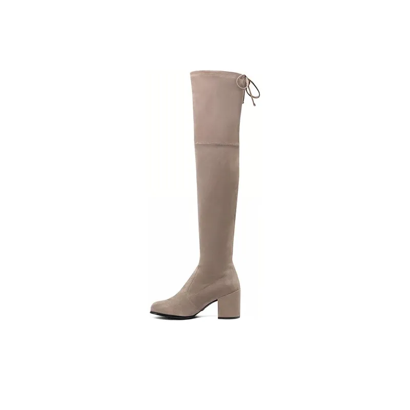 Stuart Weitzman/SW Tieland Knee-High Boots 6.5m Women's Warm Taupe Gray-0