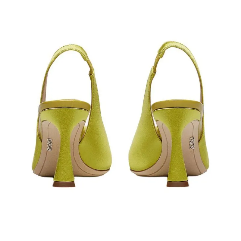 Rodo Esme Spool Heel High Heels 8cm Women's Lime Green-3