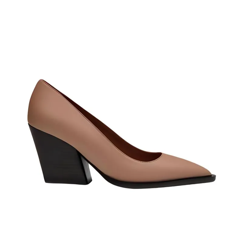 ATP Atelier Capena Spool Heel High Heels 7.6cm Women's Brown-1
