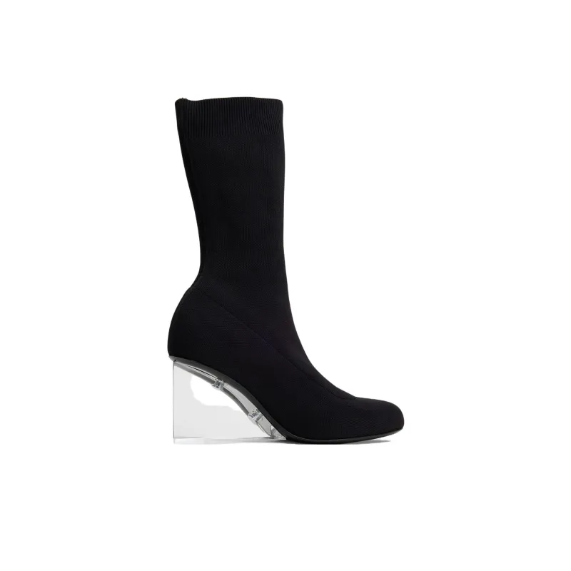 Alexander McQueen Knitted Round Toe Boots Women's-1