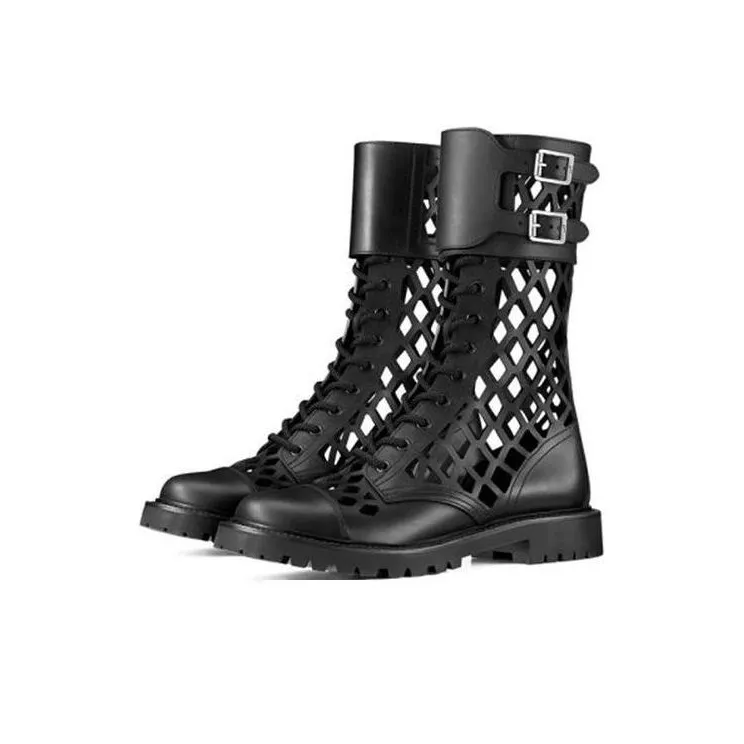 DIOR D-Trap Ankle Boots 3cm Women's Black-3