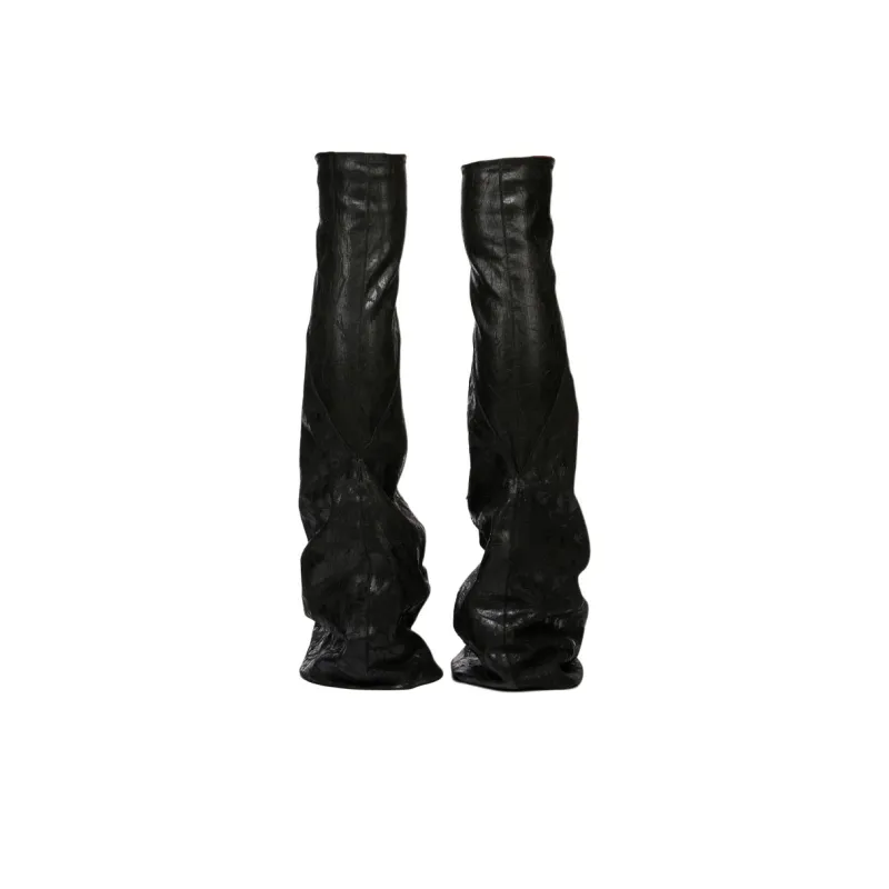 Rick Owens DRKSHDW Fetish Over the knee Boots Women's Black-2