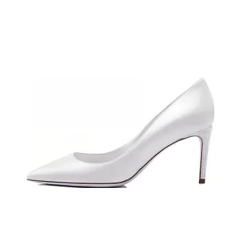 RENE CAOVILLA Yasmine Slim Heel High Heels 7cm Women's White