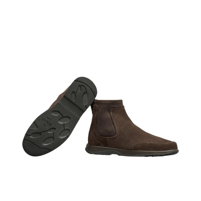 BERLUTI Echappée Ankle Length Chelsea Boots Men's Brown-4