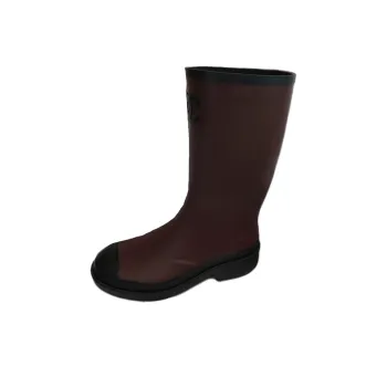 CHANEL Rain Boots Women's Burgundy