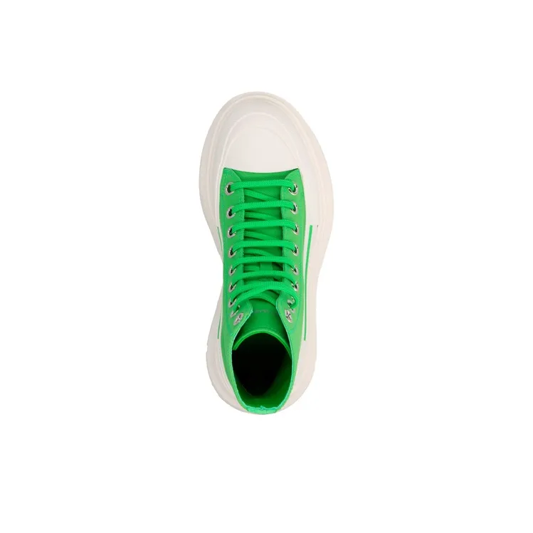 Alexander McQueen Tread Slick Boot Bright Green White Women's-3