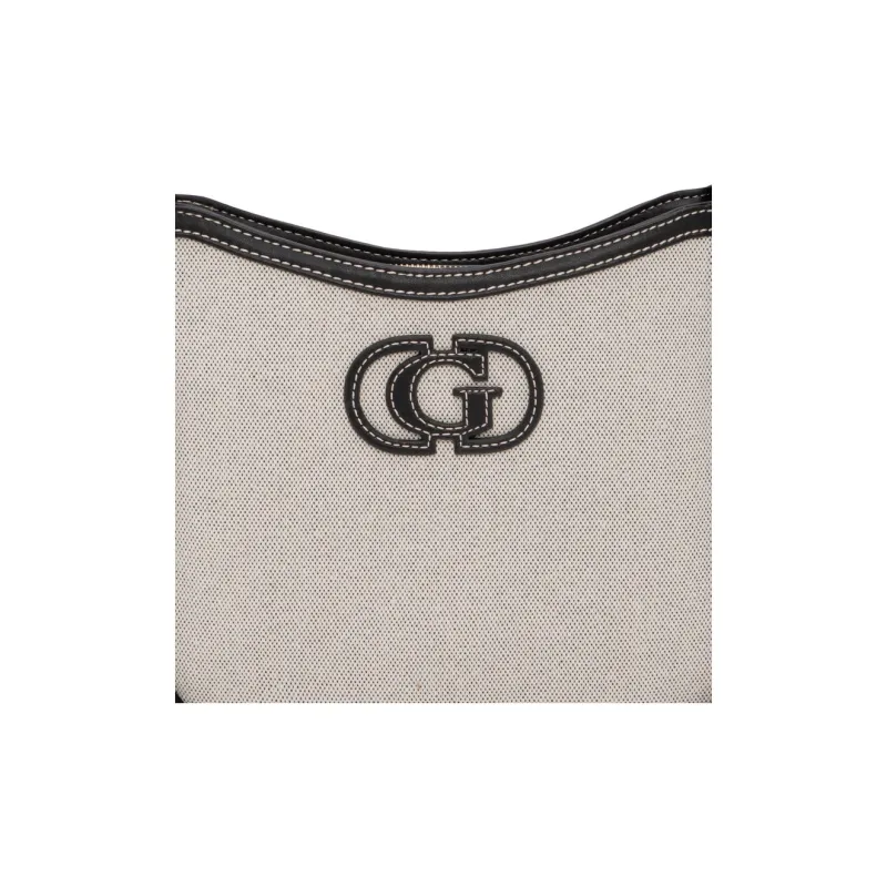 GUESS Artificial Leather Shoulder Bag Women's Black White-4