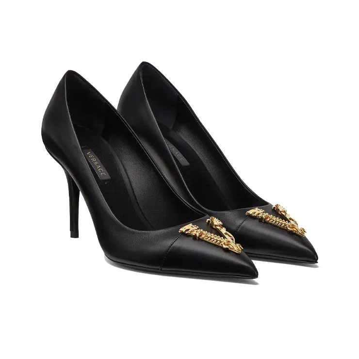VERSACE High Heels Women's Low-Top Black-2