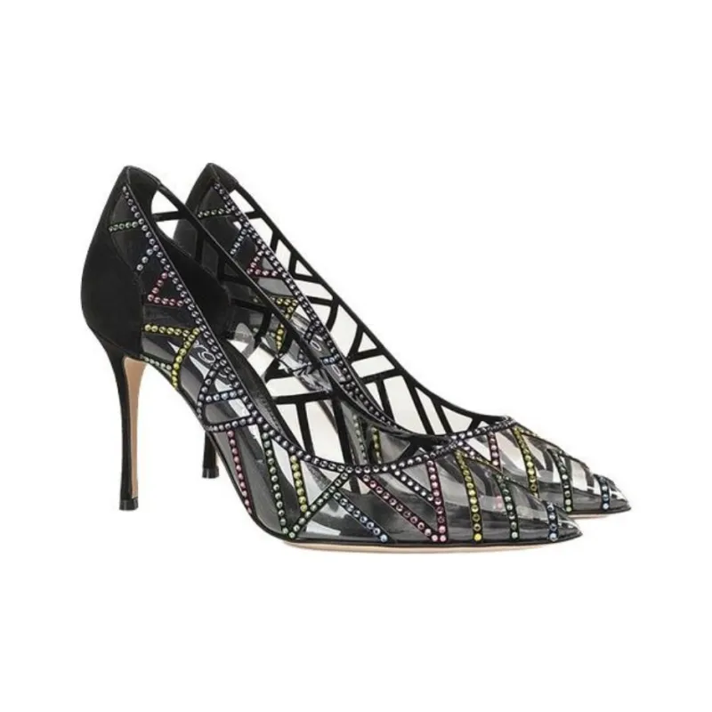 SERGIO ROSSI Godiva High Heels 9cm Women's Black-2