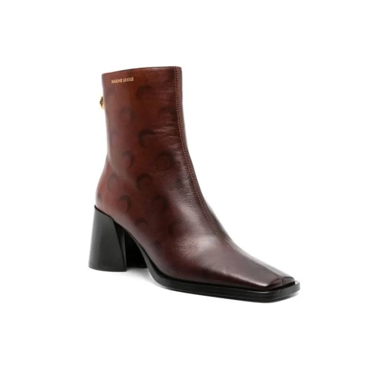 marine serre Airbrushed Crescent Moon-print Boots-2