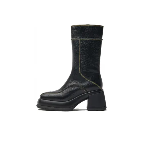 MIISTA Ankle Boots 8cm Women's Black Green