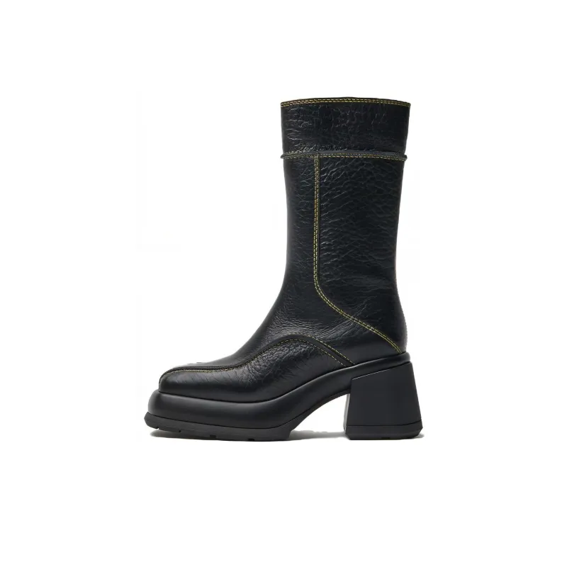 MIISTA Ankle Boots 8cm Women's Black Green-0