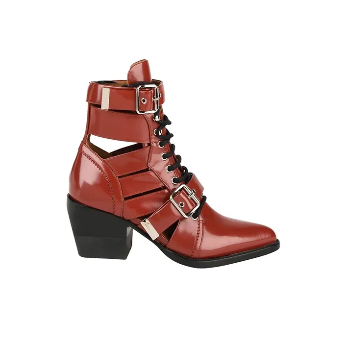 Chloé Ankle Boots Women's Red-1
