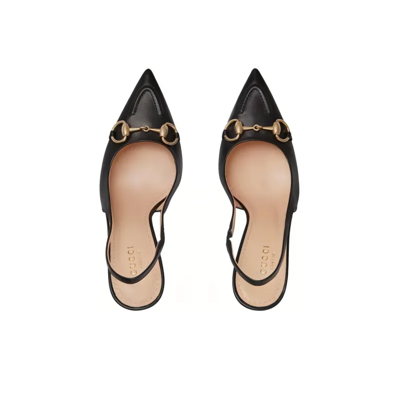 GUCCI Horsebit 24 Spring Summer Collection Slim Heel High Heels 10.5cm Women's Black-2