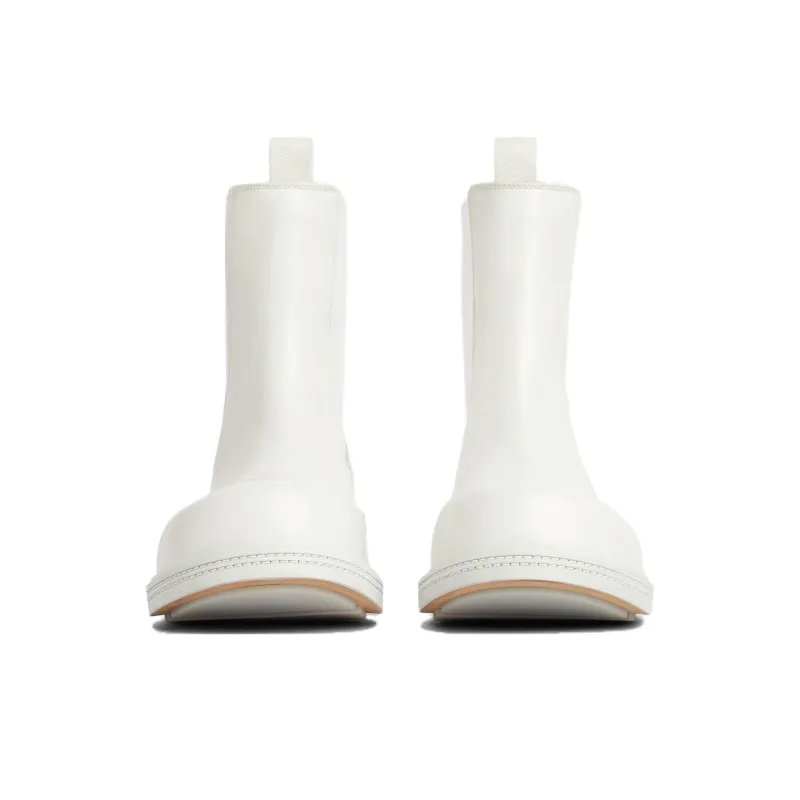 Bottega Veneta Fireman Chelsea Short Chelsea Boots Men's White-3