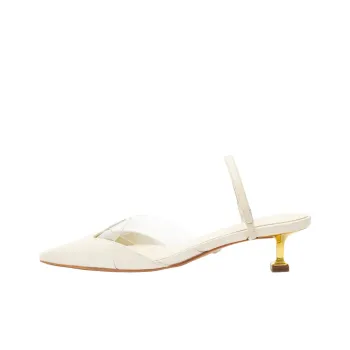 Schutz Tori Kitten Slim Heel High Heels 4.5cm Women's White