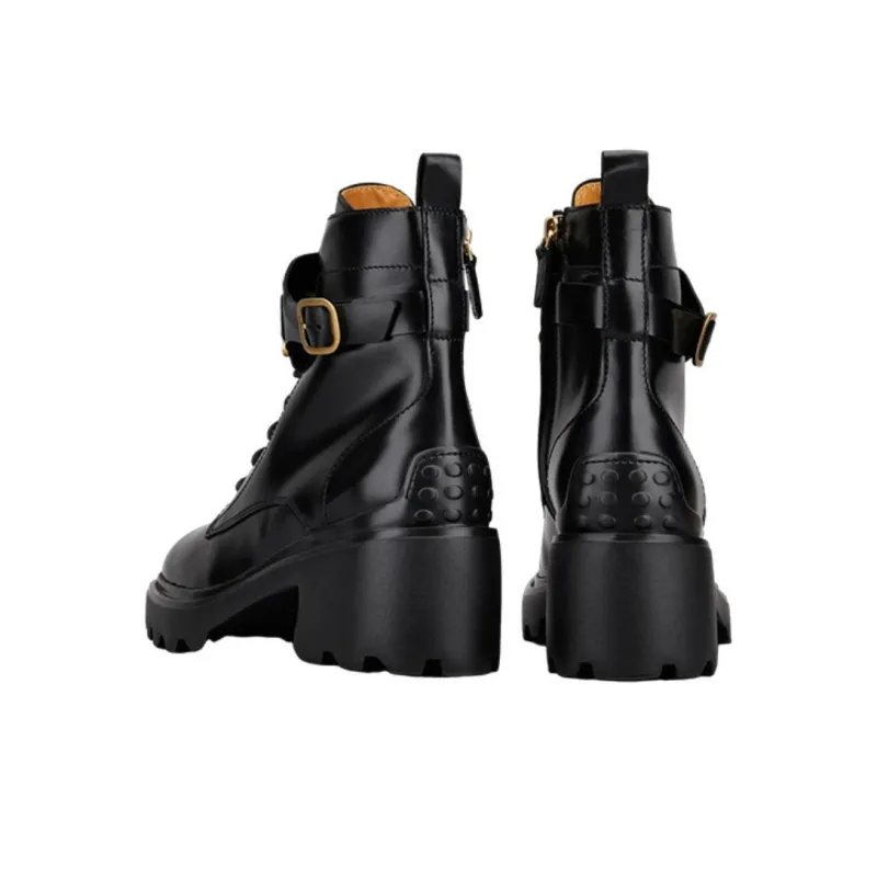 TOD'S 70mm Chain detail Lace up Boots-3