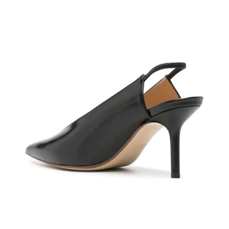 FRANCESCO RUSSO 80mm Pointed-toe Slingback Pumps-3
