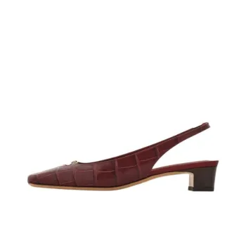 FERRAGAMO Block Heel High Heels 3cm Women's Red