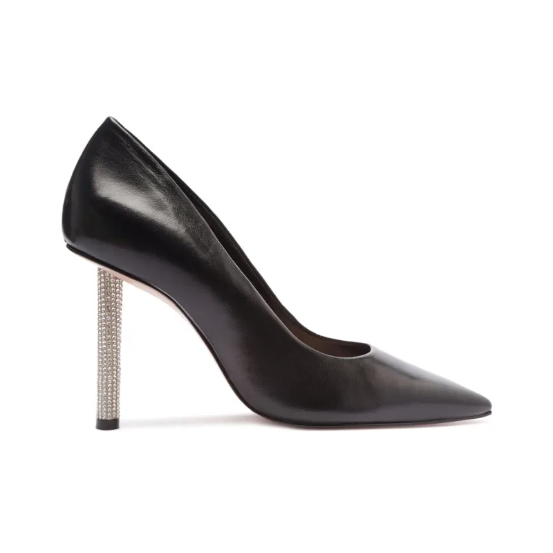 Schutz Lou Glam Slim Heel High Heels 10cm Women's Black-1