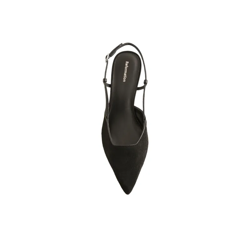 REFORMATION Wilder High Heels 5cm Women's Black-2
