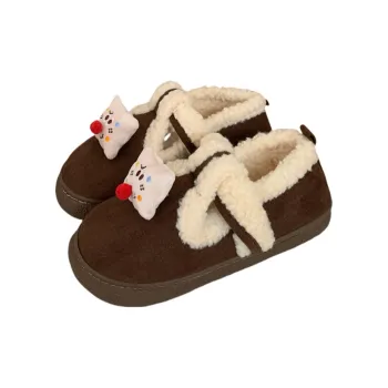 SHIGUDE Home Slippers Women's Dark Coffee