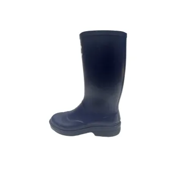 CHANEL Knee-high Boots Women's Dark Blue
