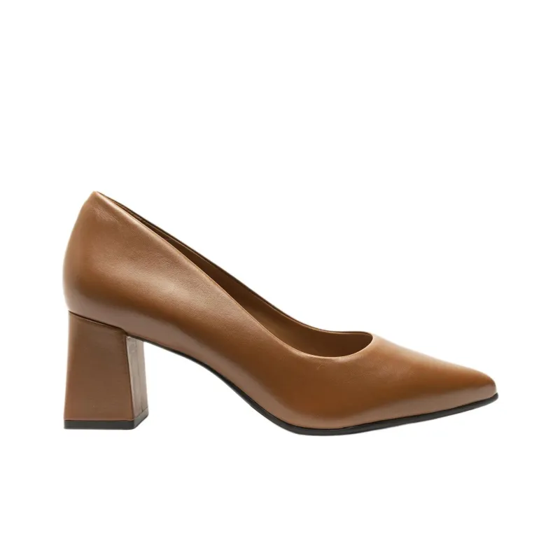 Sarah Chofakian Scarpin Francesca Block Heel High Heels 5cm Women's Brown-1