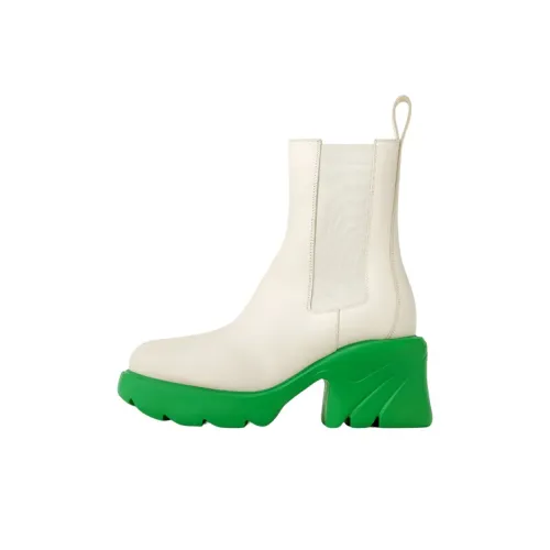 Bottega Veneta Flash Shearling Ankle Boot White Parakeet Women's