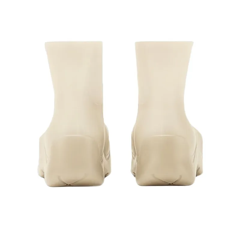Bottega Veneta Puddle Rain Boots Ankle Boots Men's White-4